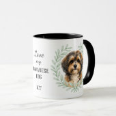 Mug Eucalyptus Wreath Havanese Dog Monogram (Devant droit)