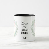 Mug Eucalyptus Wreath Ibizan Hound Monogram (Centre)