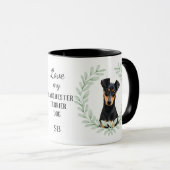 Mug Eucalyptus Wreath Manchester Terrier Monogram (Devant droit)