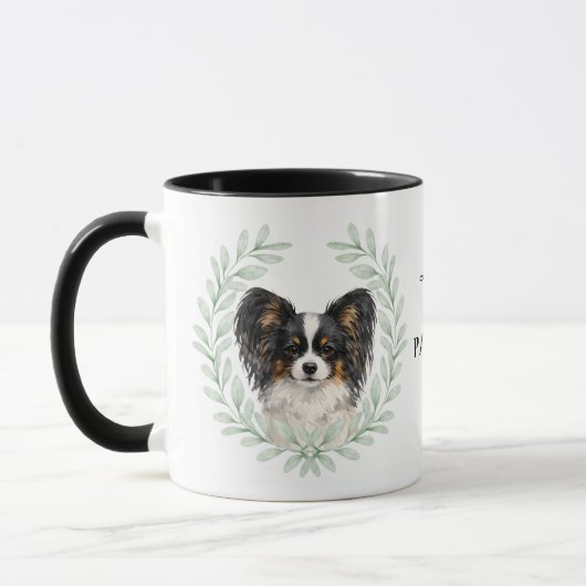 Mug Eucalyptus Wreath Papillon Monogram (Gauche)