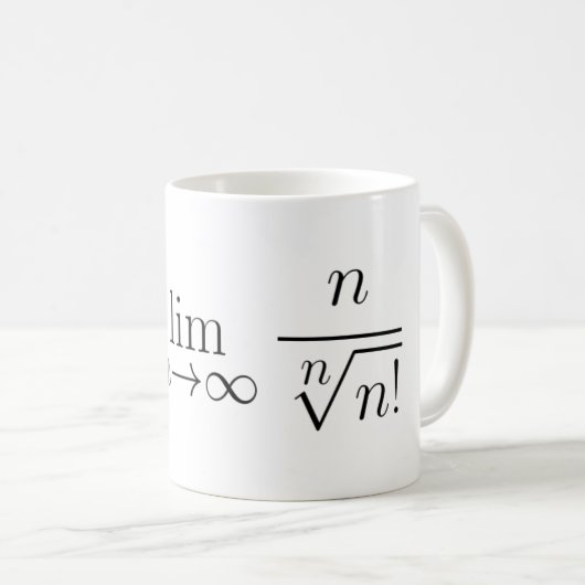 Mug Euler constant par l'équation de Stirling (Devant droit)