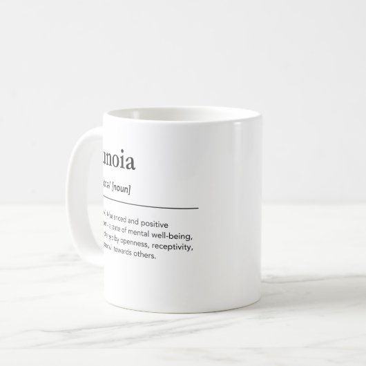 Mug Eunoia définition grec mots d'esprit sain (Devant gauche)