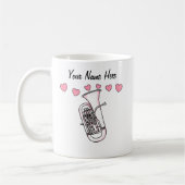 Mug Euphonium Musicien de cuivres de mariage personnal (Gauche)