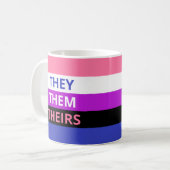 Mug Eux/Eux/Leurs Pronononononounes Genderfluide Class (Devant gauche)
