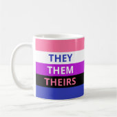 Mug Eux/Eux/Leurs Pronononononounes Genderfluide Class (Gauche)