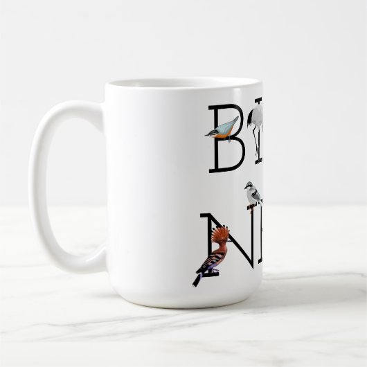 Mug Évaluation Nerd des oiseaux Trois (Gauche)