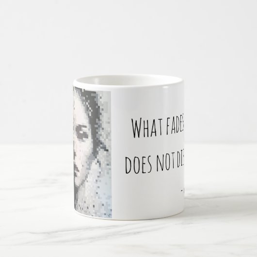 Mug Evaporation Pixel noir et blanc Portrait d'art (Centre)