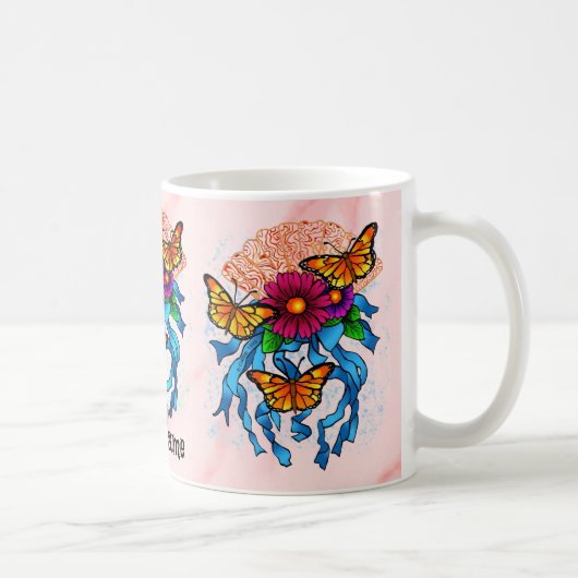 Mug Éventail de fleurs (Droite)