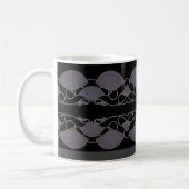 Mug Éventail Violet Élégant (Gauche)