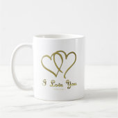 Mug Eventré Gold Hearts i Love You (Gauche)