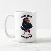 Mug Every Day Is Chest Fly Day – Funny Crow Workout (Gauche)