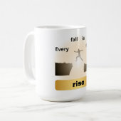 Mug "Every Fall Is the Start of a Rise – Leap of Hope" (Devant gauche)