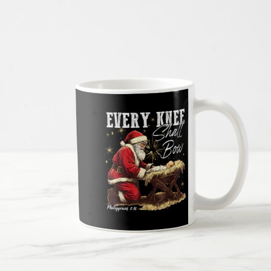 Mug Every Knee Shall Bow Santa Christmas Nativity Scen (Droite)