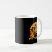 Mug Everything Is Fine Dog Drinking Coffee Burning Mem (Devant droit)