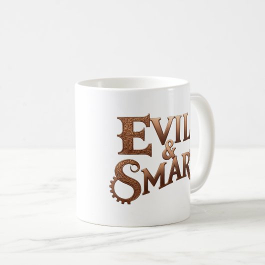 Mug Evil&Smart, uniquement écriture, texte only (Devant droit)