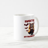 Mug Evil Vampire Chat Halloween Citrouille Chat Éffray (Devant droit)