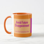 Mug Éviter la future déception Orange Combo (Gauche)