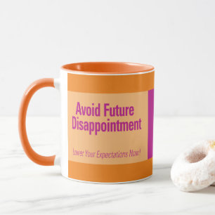 Mug Éviter la future déception Orange Combo