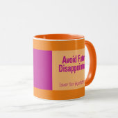 Mug Éviter la future déception Orange Combo (Devant droit)