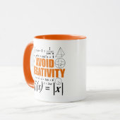 Mug Éviter la Négativité Enseigner la typographie Math (Devant gauche)