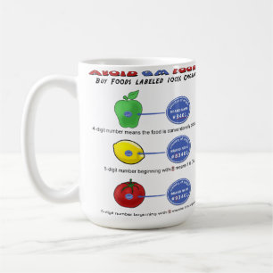 Mug Éviter les aliments GM éviter les codes PLU à 5 ch