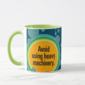 Mug Évitez d'utiliser la machinerie lourde Bulle radia (Gauche)