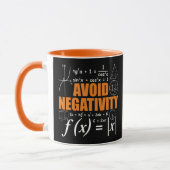 Mug Évitez la Négativité Funny Math Mathématicien ense (Gauche)