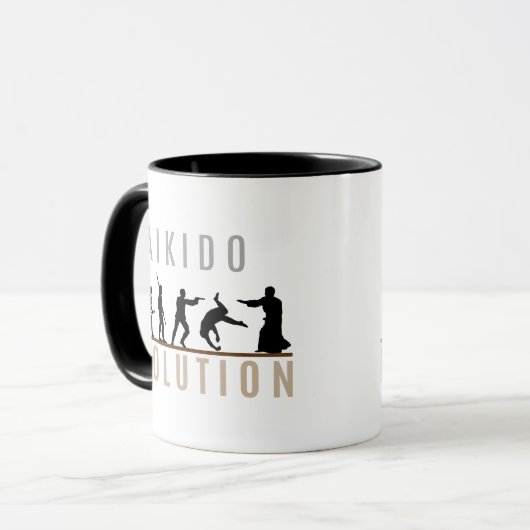 Mug Évolution d'Aikido (Devant gauche)