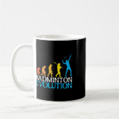 Mug Évolution de badminton Singe Joueur de badminton B (Gauche)