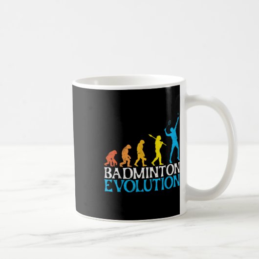 Mug Évolution de badminton Singe Joueur de badminton B (Droite)