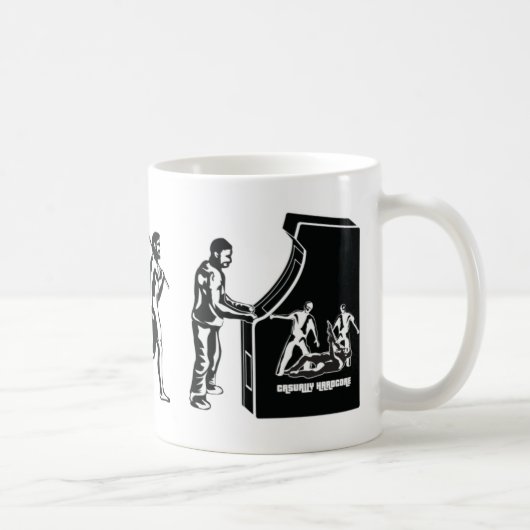 Mug Évolution de Gamer - geek d'arcade de jeux vidéo (Droite)