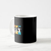 Mug Évolution de joueur de badminton volant raquette d (Devant gauche)