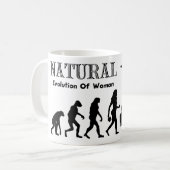 Mug Evolution De La Femme Libérée (Femme Naturiste) (Devant gauche)