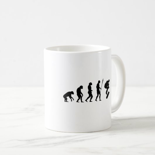 Mug Évolution de la planche à roulettes (Devant droit)