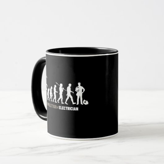 Mug Évolution de l'électricien (Devant gauche)