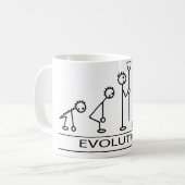 Mug Évolution de l'homme avec l'aviron (Devant gauche)