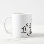 Mug Évolution de l'homme avec l'aviron (Gauche)