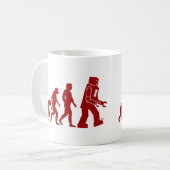 Mug Évolution de robot de l'homme dans le robot (Devant gauche)