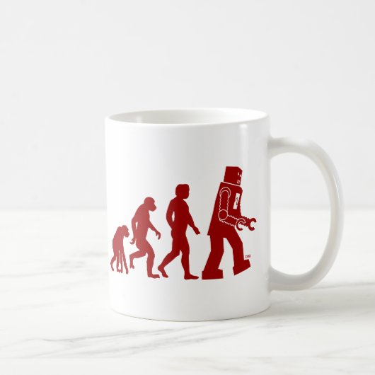 Mug Évolution de robot de l'homme dans le robot (Droite)