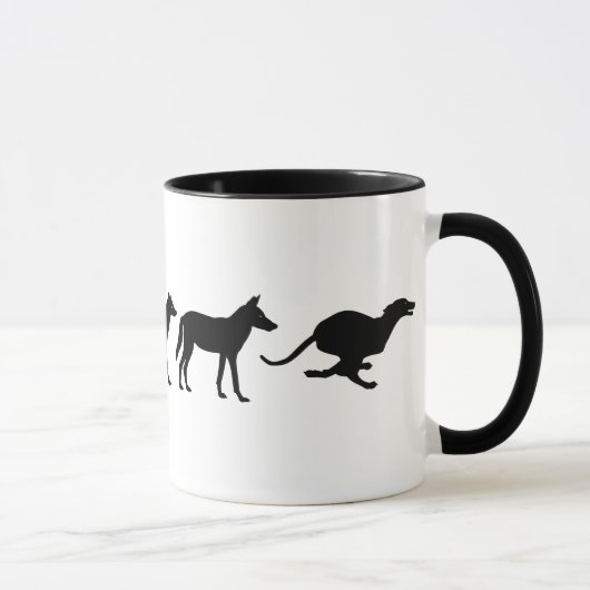 Mug Évolution de whippet (Droite)