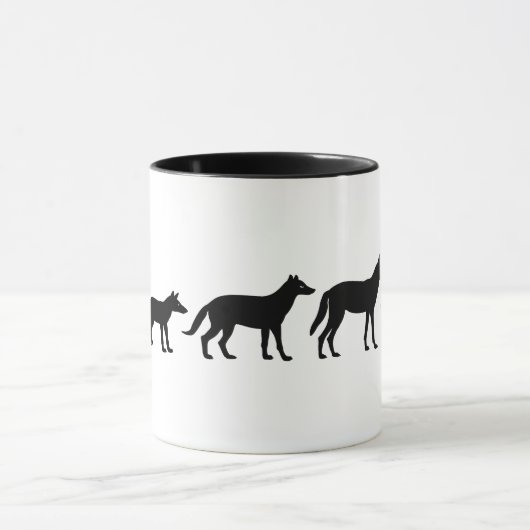 Mug Évolution de whippet (Centre)