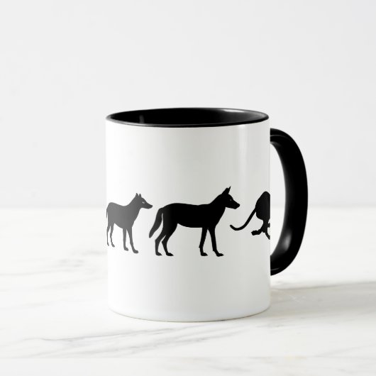 Mug Évolution de whippet (Devant droit)