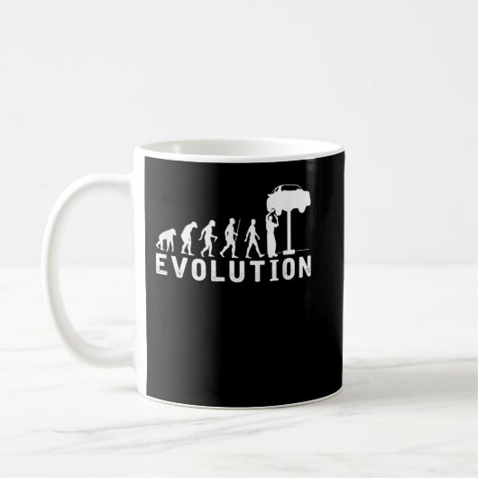 Mug Évolution des mécaniciens automobiles (Gauche)