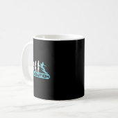 Mug Évolution drôle de ski sport d'hiver ski (Devant gauche)