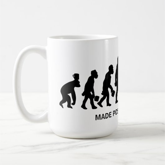 Mug Évolution drôle rendue possible par (Gauche)