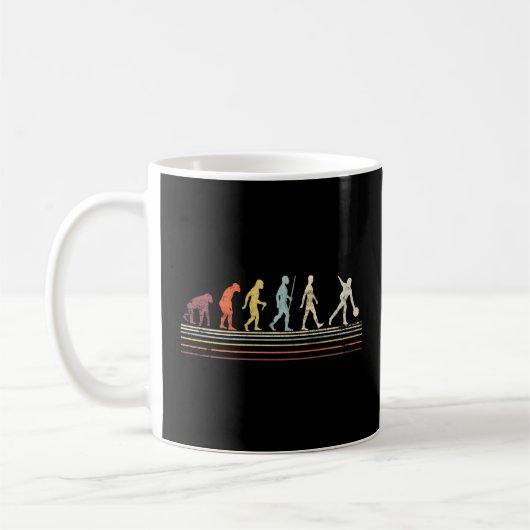 Mug Évolution Du Bowling D'Un Bowler Vintage Retro (Gauche)