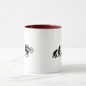 Mug Évolution du cycliste (Centre)