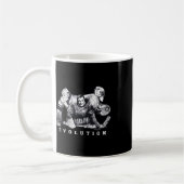 Mug Évolution du gardien de hockey sans masque Masque (Gauche)
