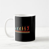 Mug Évolution du joueur de badminton rétro vintage (Gauche)