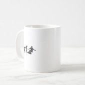 Mug Evolution du snowboard - Amateurs de snowboard Win (Devant gauche)